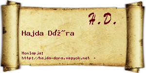Hajda Dóra névjegykártya